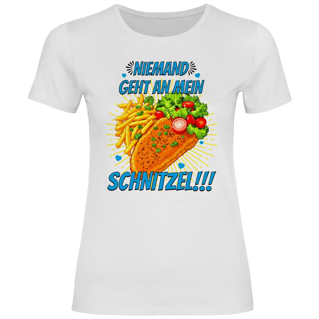 Alice Weidel T-Shirt 'Niemand geht an mein Schnitzel' Damen