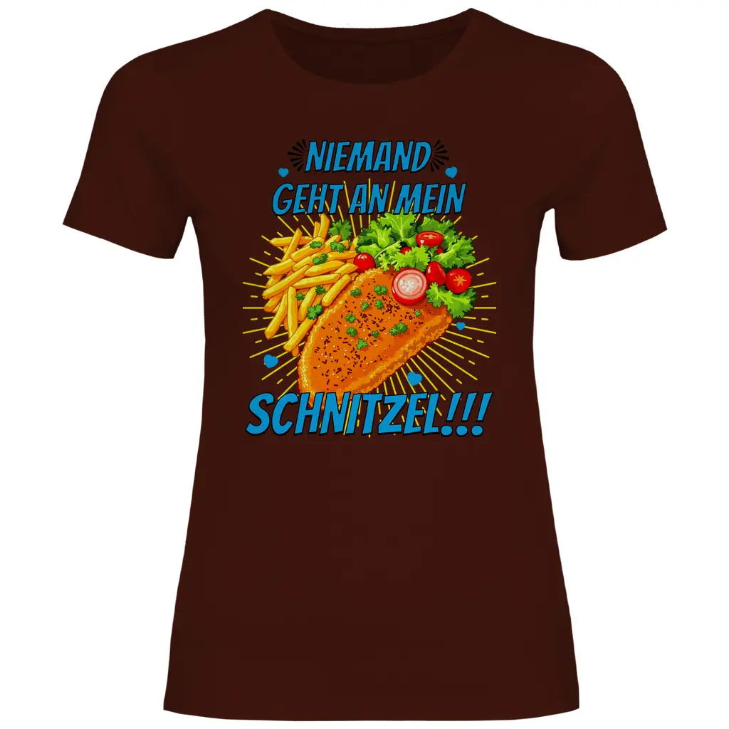 Alice Weidel T-Shirt 'Niemand geht an mein Schnitzel' Damen
