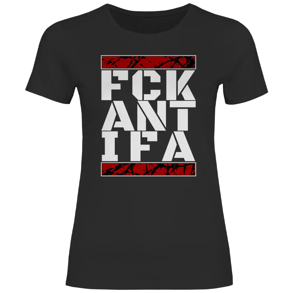 Anti Antifa T-Shirt 'FCK Antifa' Damen