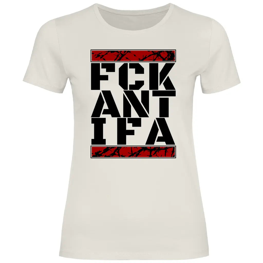 Anti Antifa T-Shirt 'FCK Antifa' Damen