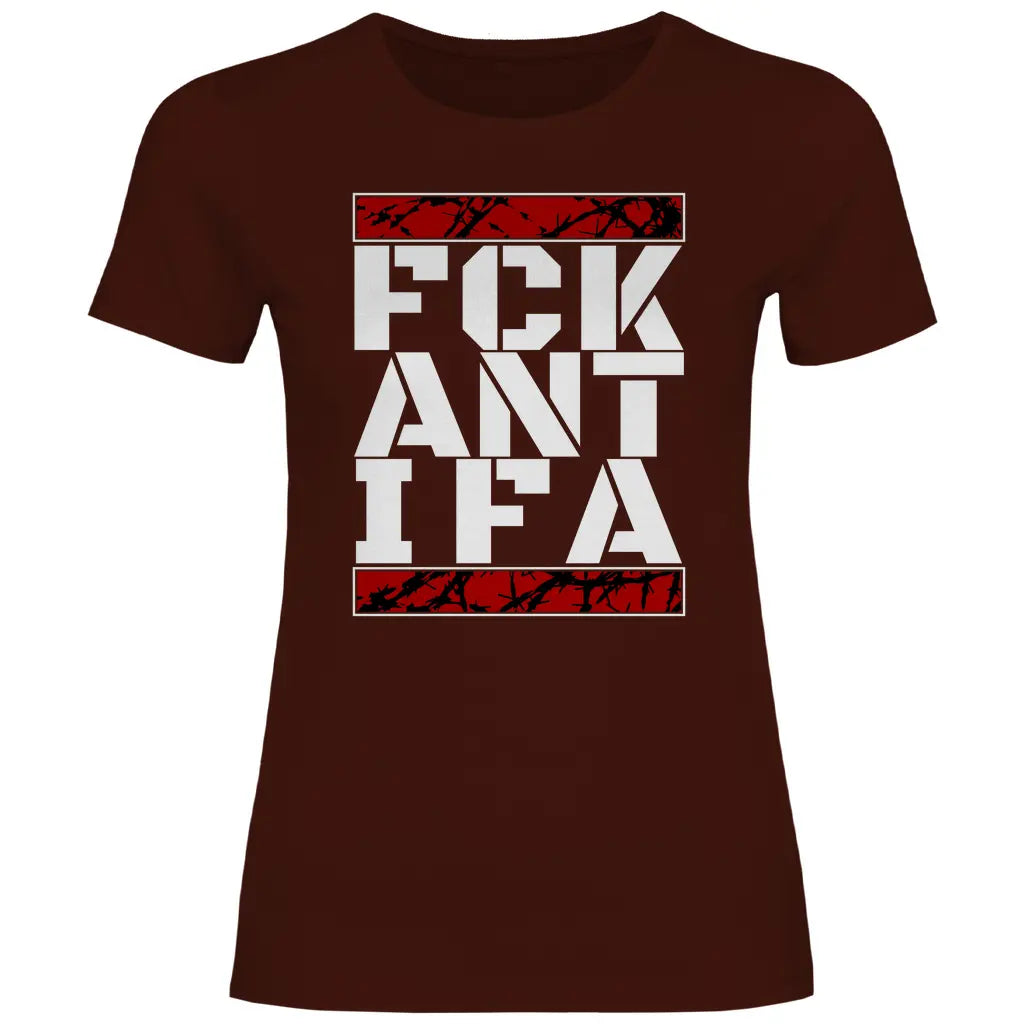 Anti Antifa T-Shirt 'FCK Antifa' Damen