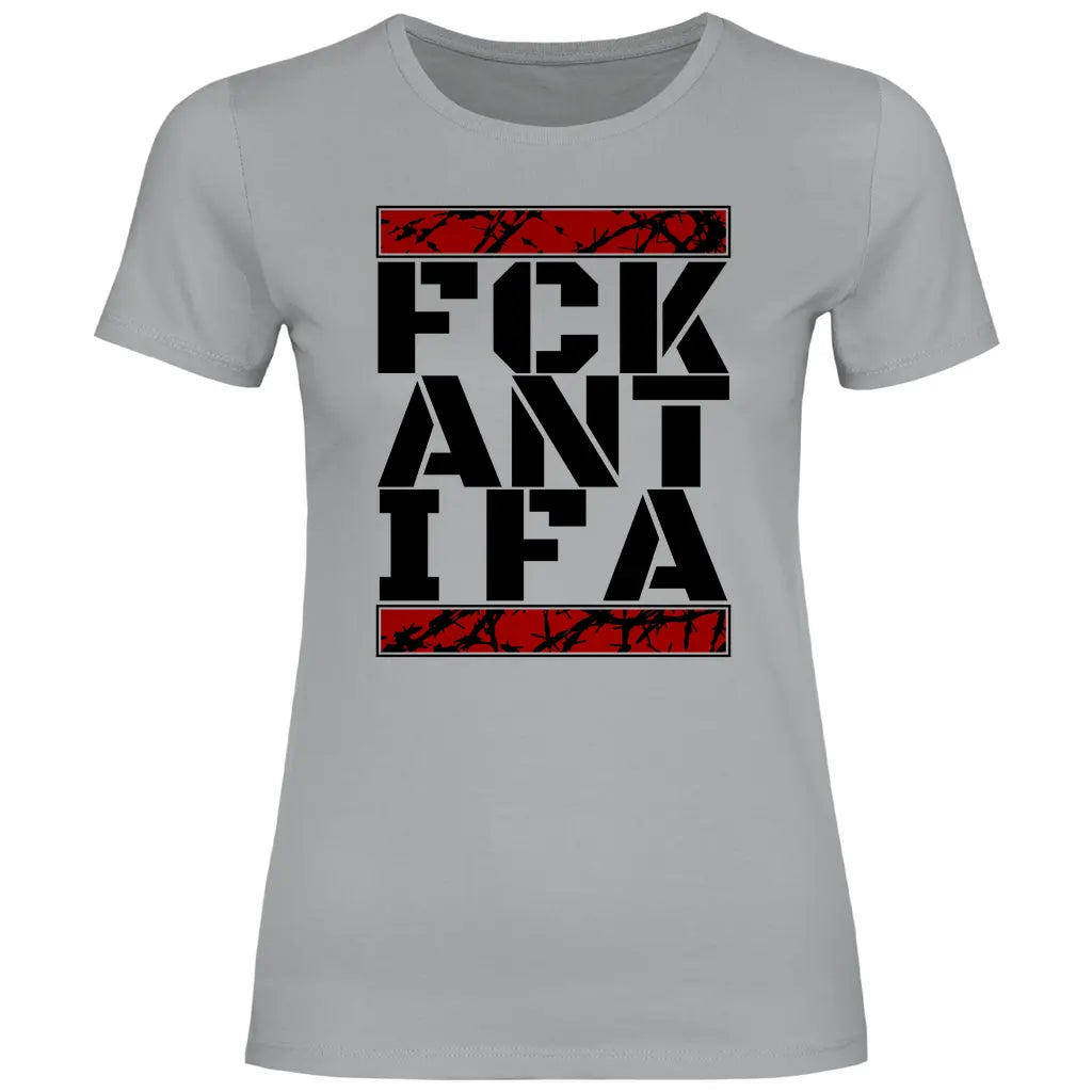 Anti Antifa T-Shirt 'FCK Antifa' Damen