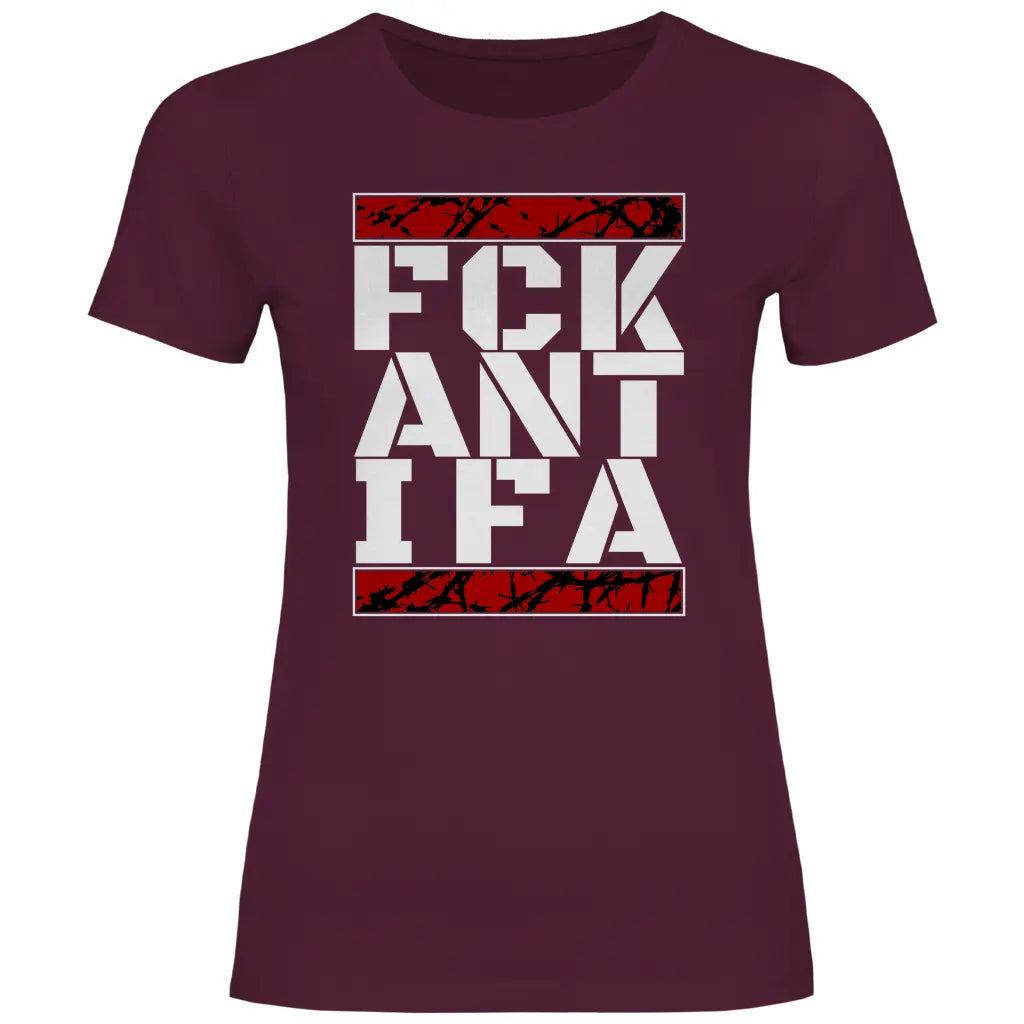 Anti Antifa T-Shirt 'FCK Antifa' Damen