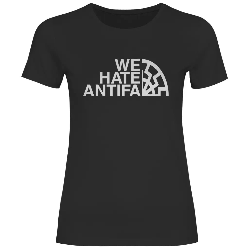 Anti Antifa T-Shirt 'We Hate Antifa' Damen