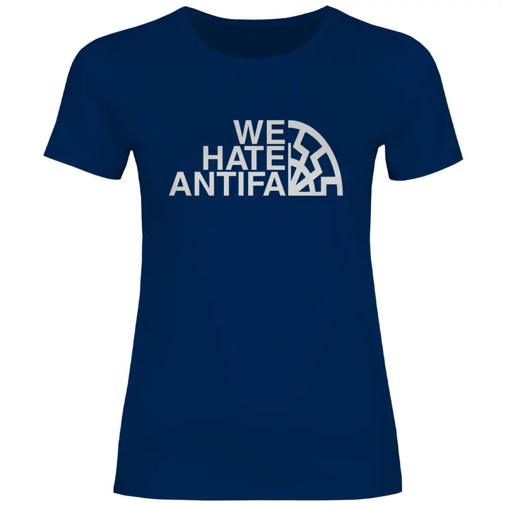 Anti Antifa T-Shirt 'We Hate Antifa' Damen