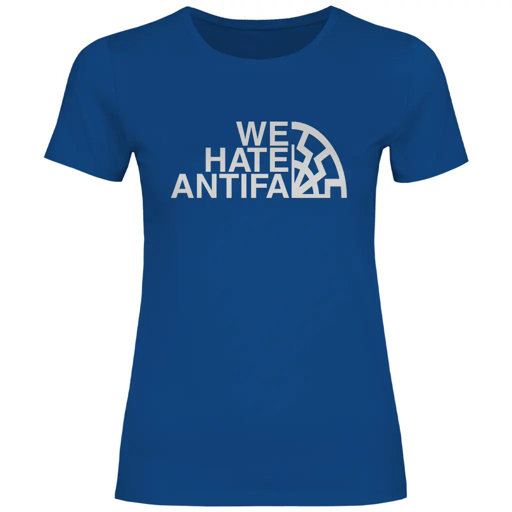 Anti Antifa T-Shirt 'We Hate Antifa' Damen