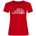 Anti Antifa T-Shirt 'We Hate Antifa' Damen