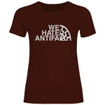 Anti Antifa T-Shirt 'We Hate Antifa' Damen