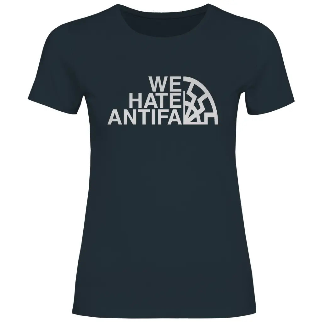 Anti Antifa T-Shirt 'We Hate Antifa' Damen
