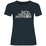 Anti Antifa T-Shirt 'We Hate Antifa' Damen