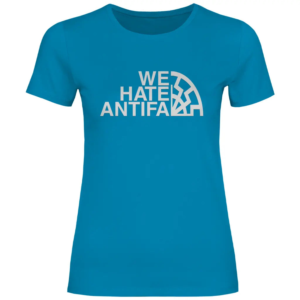 Anti Antifa T-Shirt 'We Hate Antifa' Damen