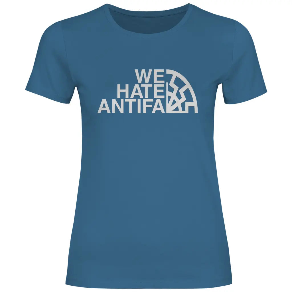 Anti Antifa T-Shirt 'We Hate Antifa' Damen