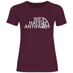 Anti Antifa T-Shirt 'We Hate Antifa' Damen