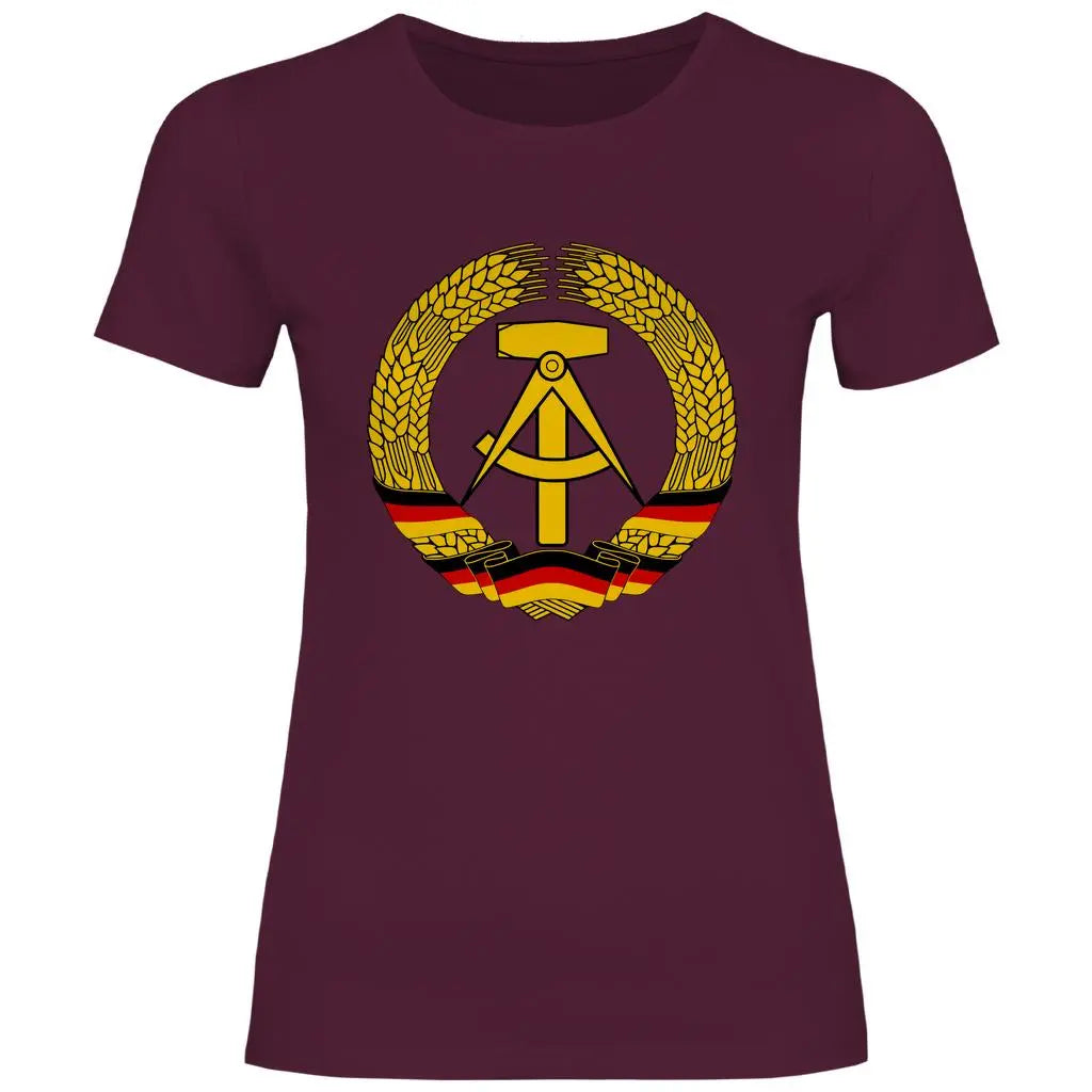 DDR T-Shirt 'DDR Wappen' Damen PatriotenPrint