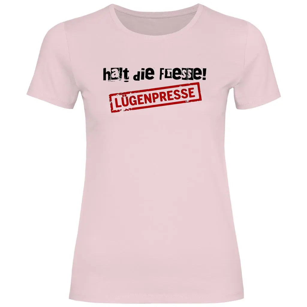 Deutschland T-Shirt Damen 'Halt die Fresse! Lügenpresse' - PatriotenPrint