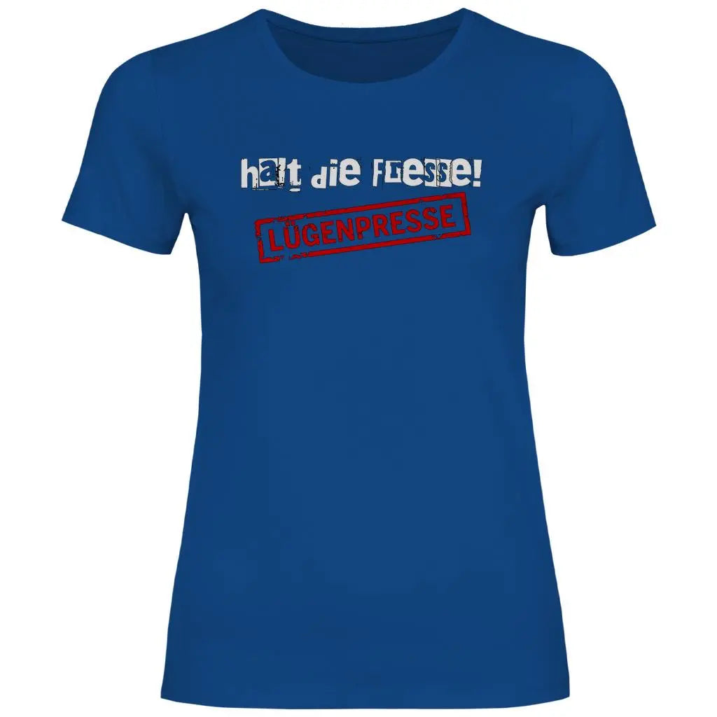 Deutschland T-Shirt Damen 'Halt die Fresse! Lügenpresse' - PatriotenPrint