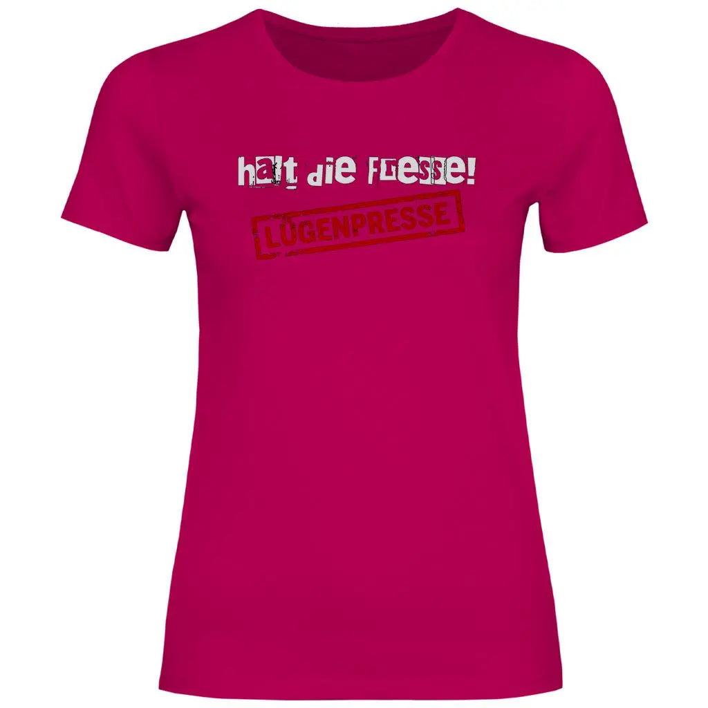 Deutschland T-Shirt Damen 'Halt die Fresse! Lügenpresse' - PatriotenPrint