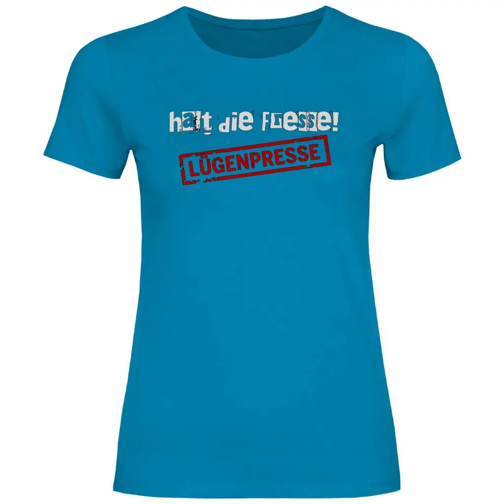 Deutschland T-Shirt Damen 'Halt die Fresse! Lügenpresse' - PatriotenPrint