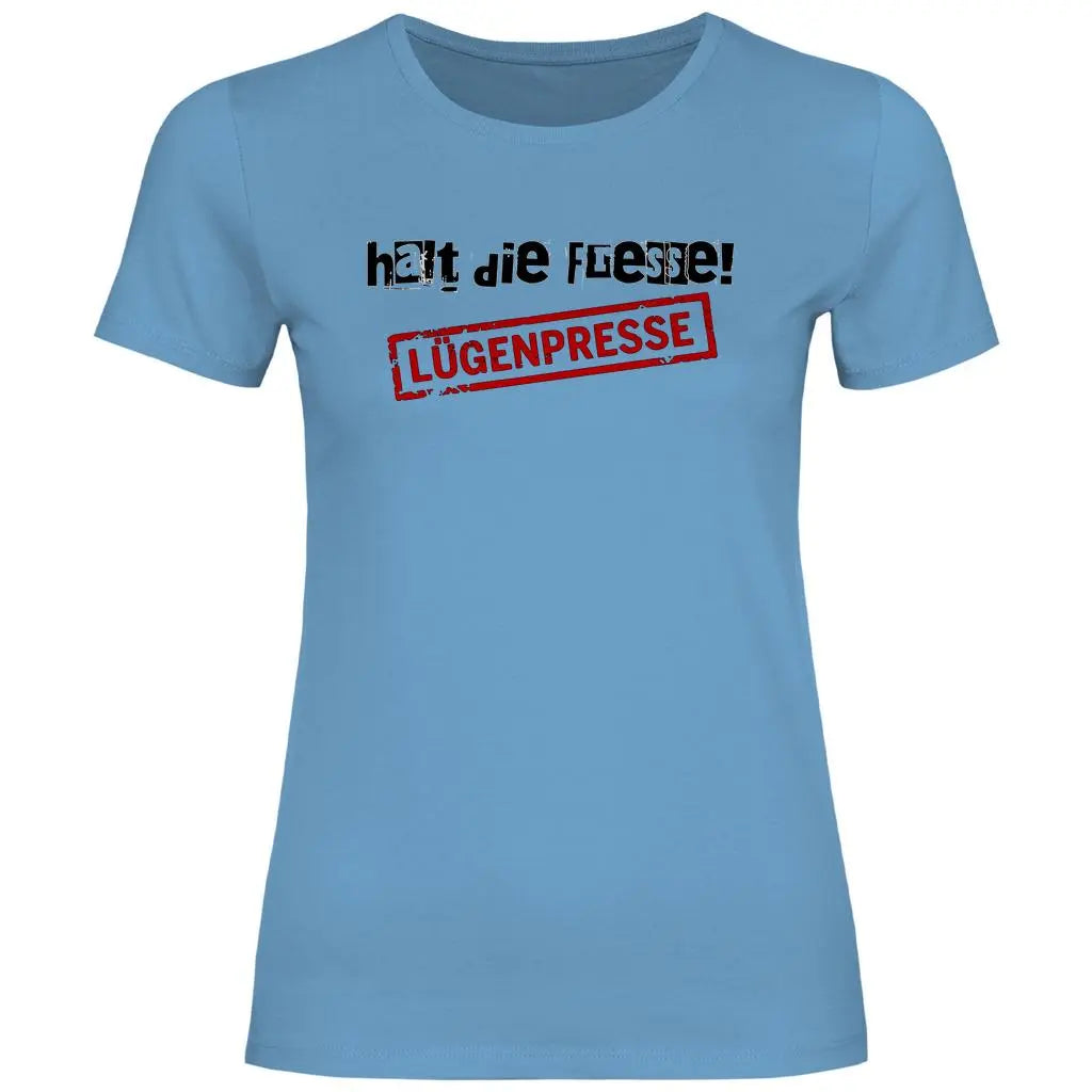 Deutschland T-Shirt Damen 'Halt die Fresse! Lügenpresse' - PatriotenPrint