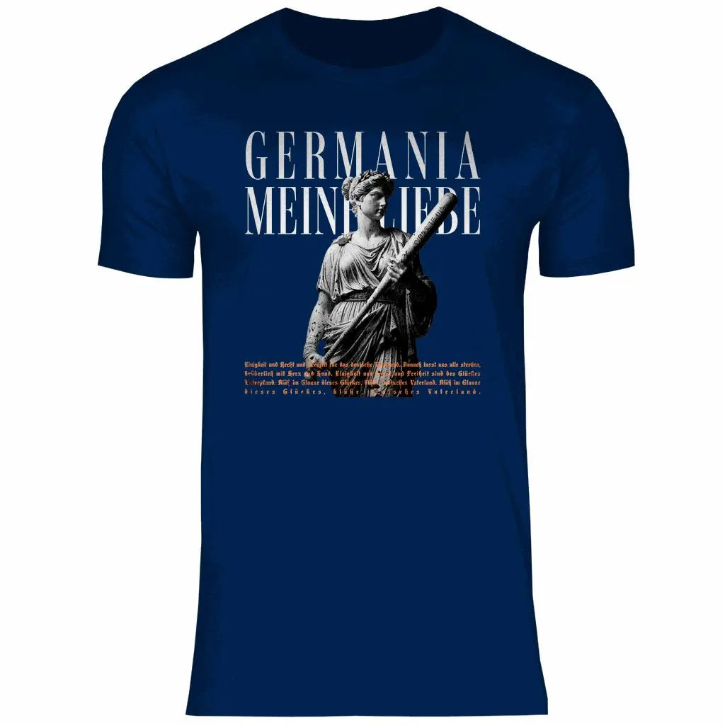 Deutschland T-Shirt 'Germania meine Liebe' Herren PatriotenPrint