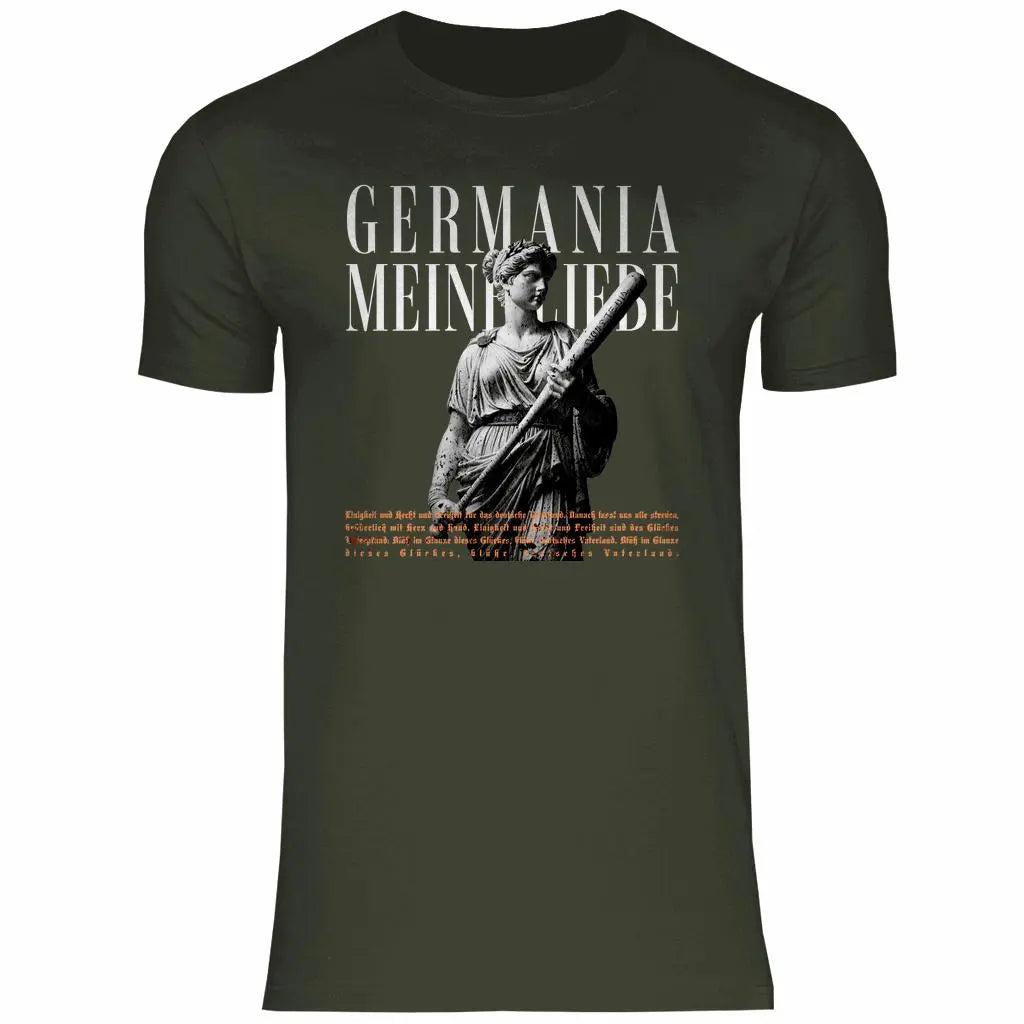 Deutschland T-Shirt 'Germania meine Liebe' Herren PatriotenPrint
