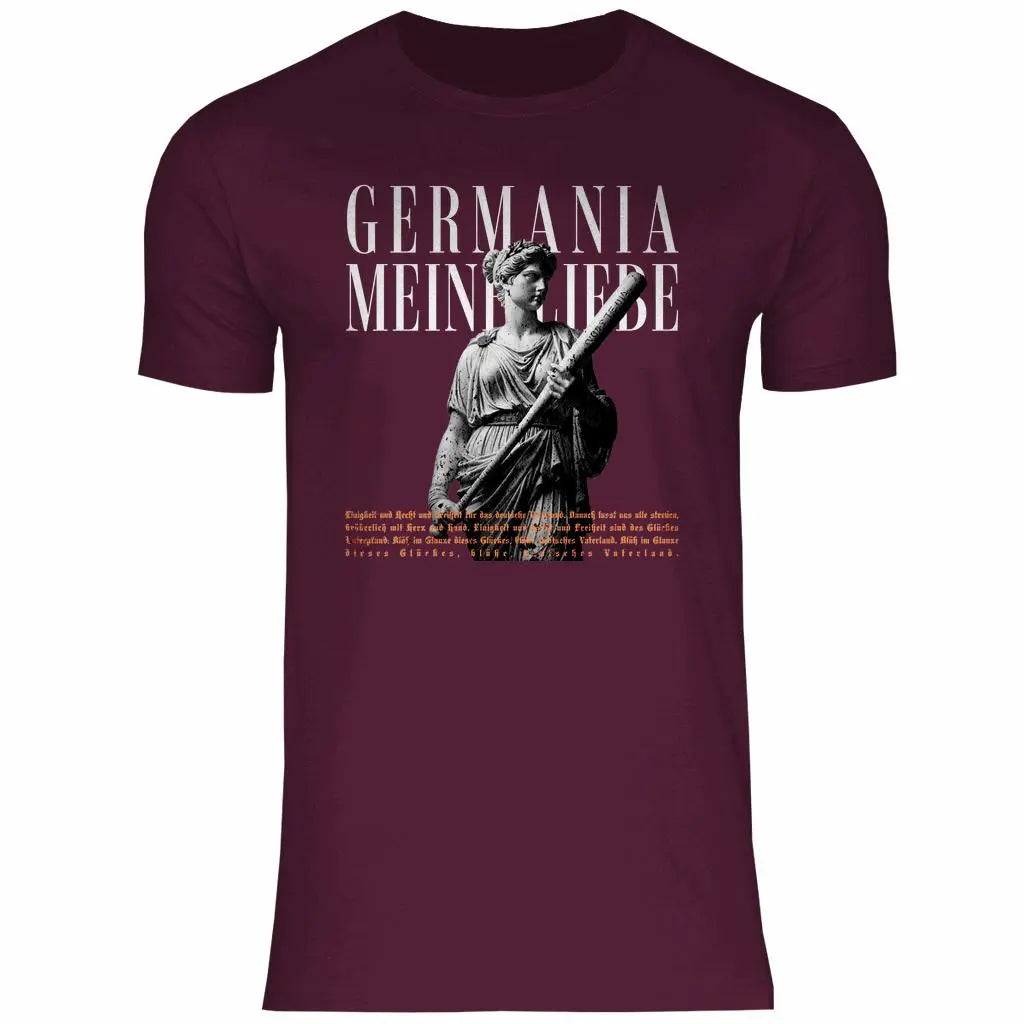 Deutschland T-Shirt 'Germania meine Liebe' Herren PatriotenPrint