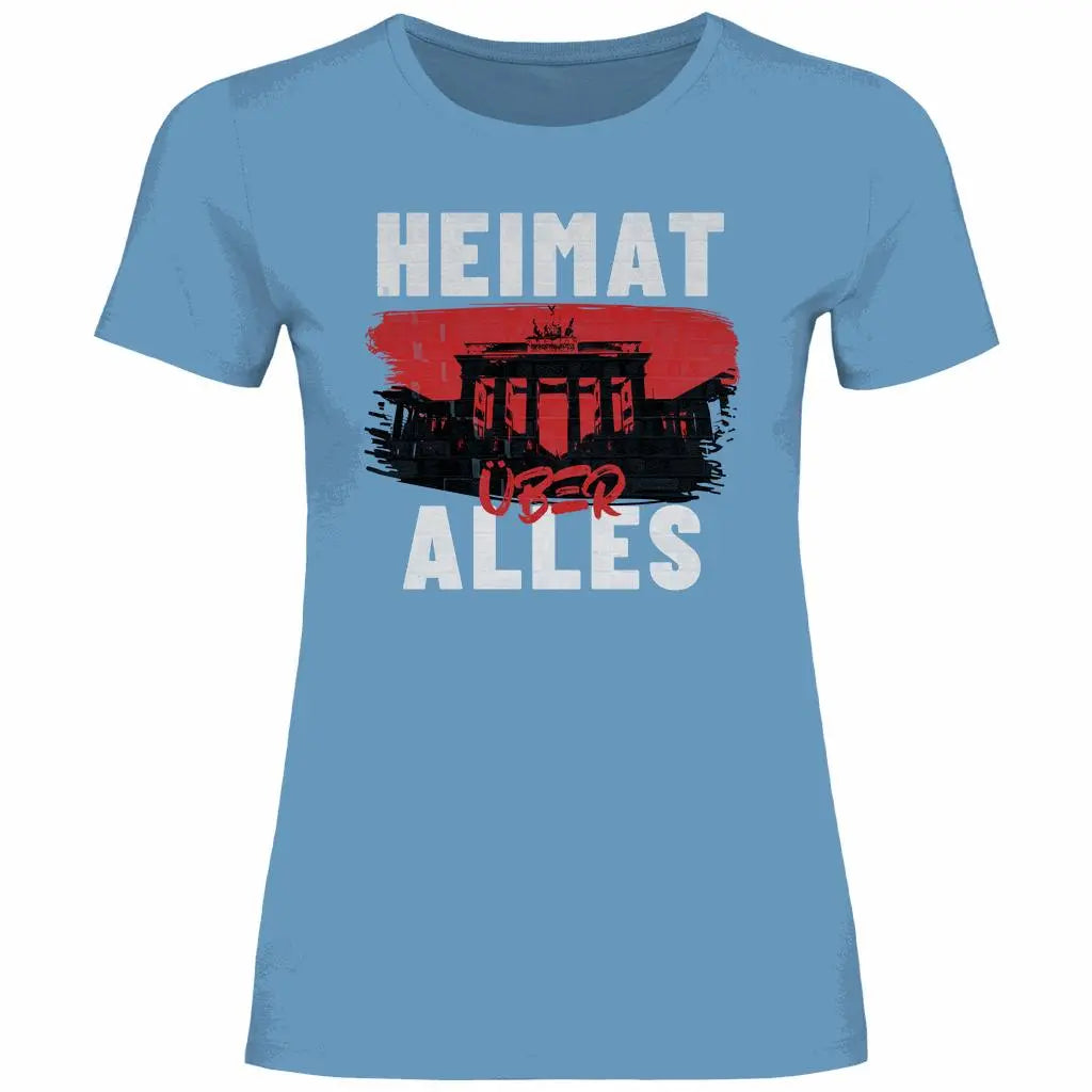 Deutschland T-Shirt 'Heimat über Alles' Damen PatriotenPrint