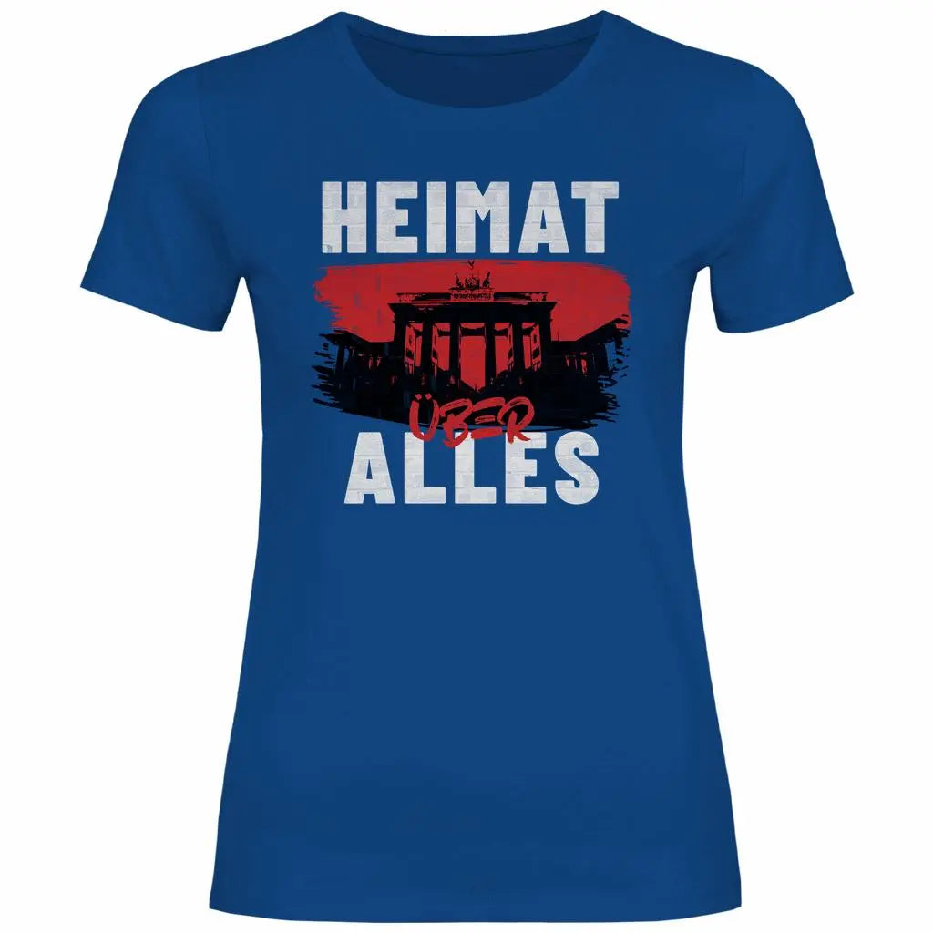 Deutschland T-Shirt 'Heimat über Alles' Damen PatriotenPrint