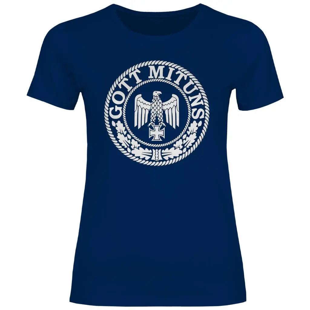 Eisernes Kreuz T-Shirt 'Gott Mit Uns' Damen PatriotenPrint