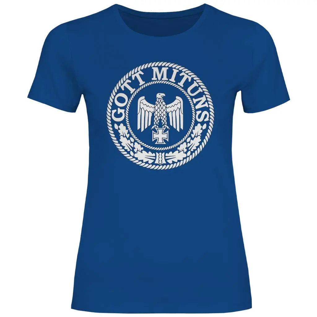 Eisernes Kreuz T-Shirt 'Gott Mit Uns' Damen PatriotenPrint