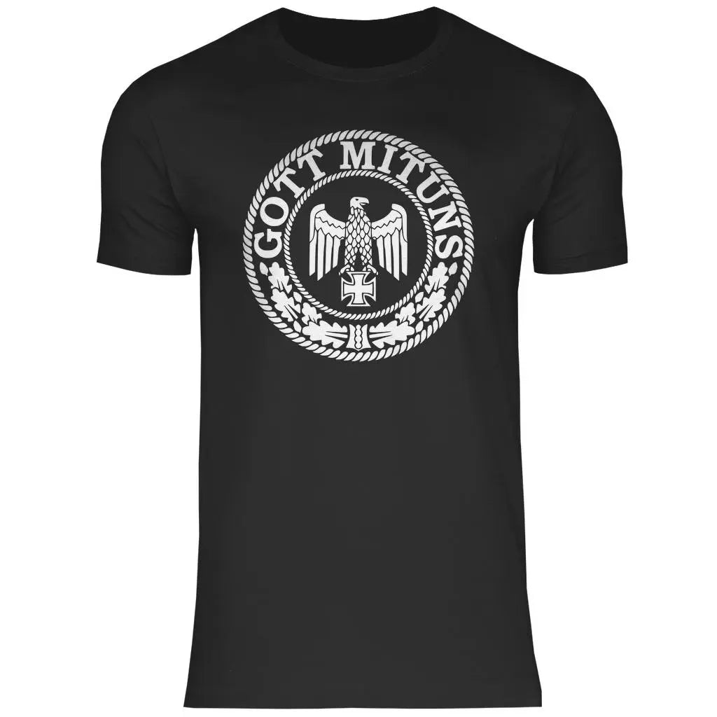 Eisernes Kreuz T-Shirt 'Gott Mit Uns' Herren PatriotenPrint