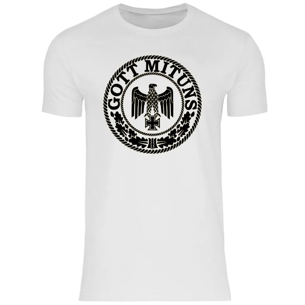 Eisernes Kreuz T-Shirt 'Gott Mit Uns' Herren PatriotenPrint