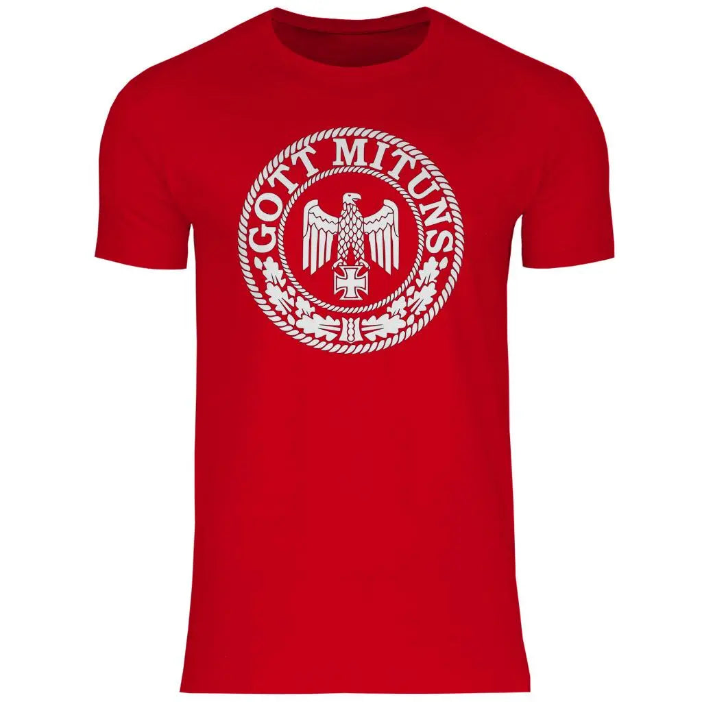 Eisernes Kreuz T-Shirt 'Gott Mit Uns' Herren PatriotenPrint