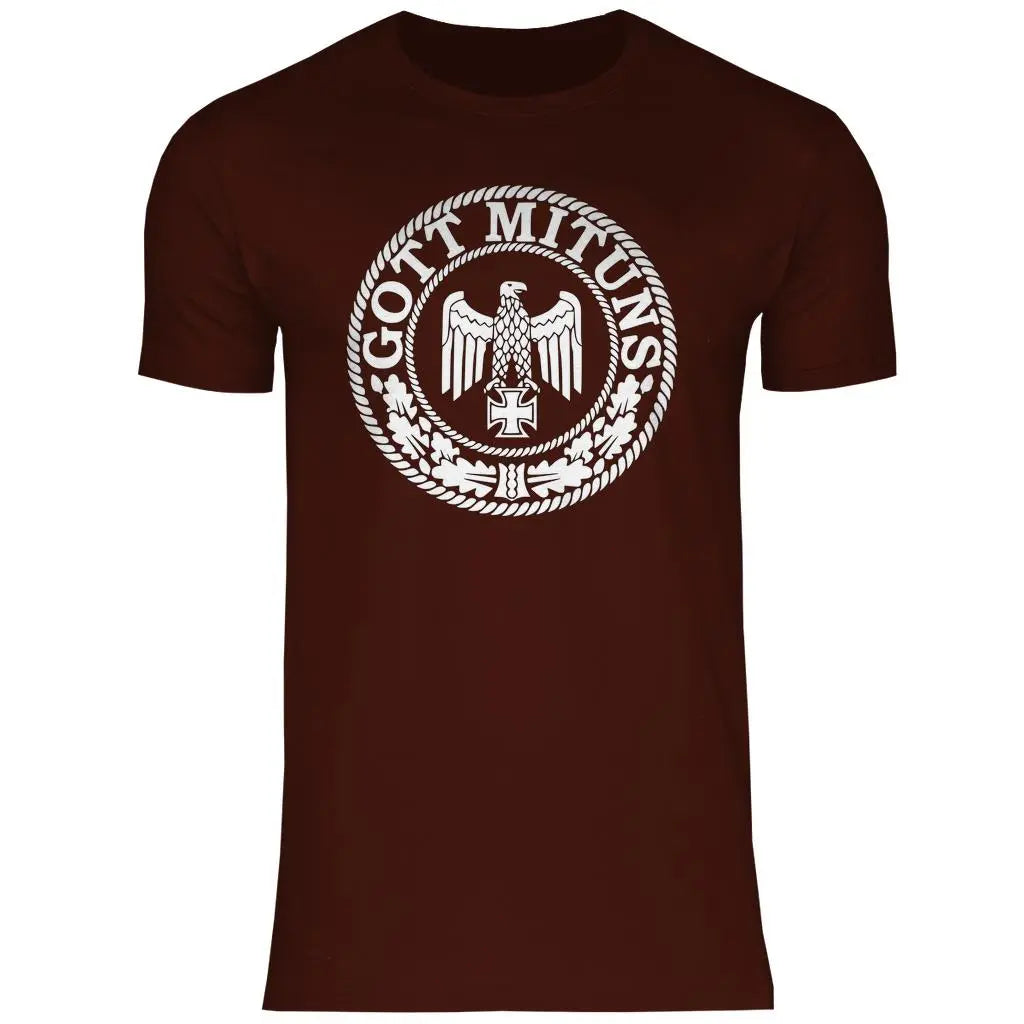 Eisernes Kreuz T-Shirt 'Gott Mit Uns' Herren PatriotenPrint