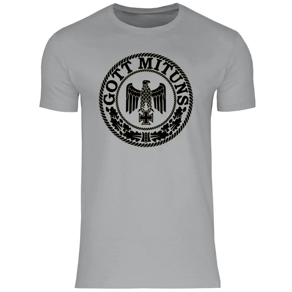 Eisernes Kreuz T-Shirt 'Gott Mit Uns' Herren PatriotenPrint