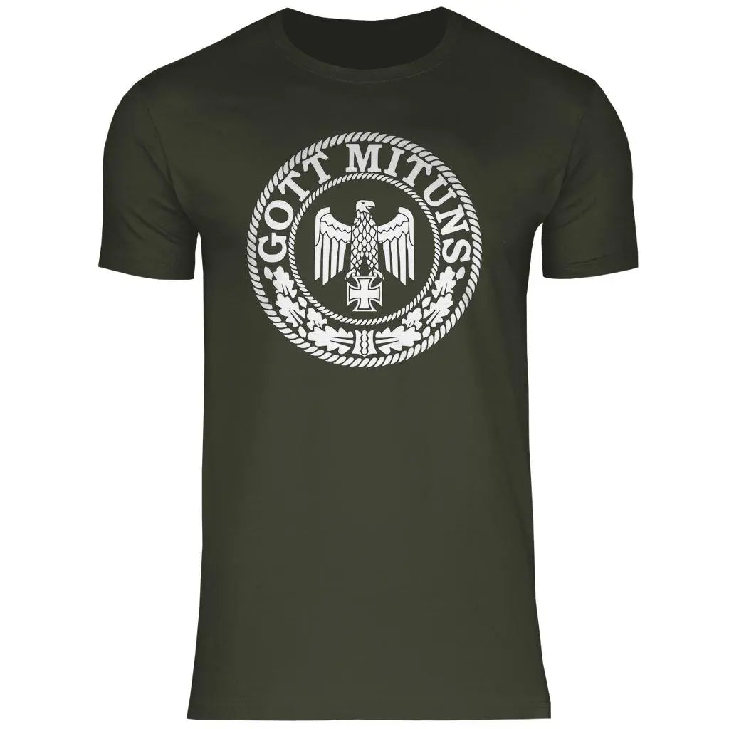 Eisernes Kreuz T-Shirt 'Gott Mit Uns' Herren PatriotenPrint