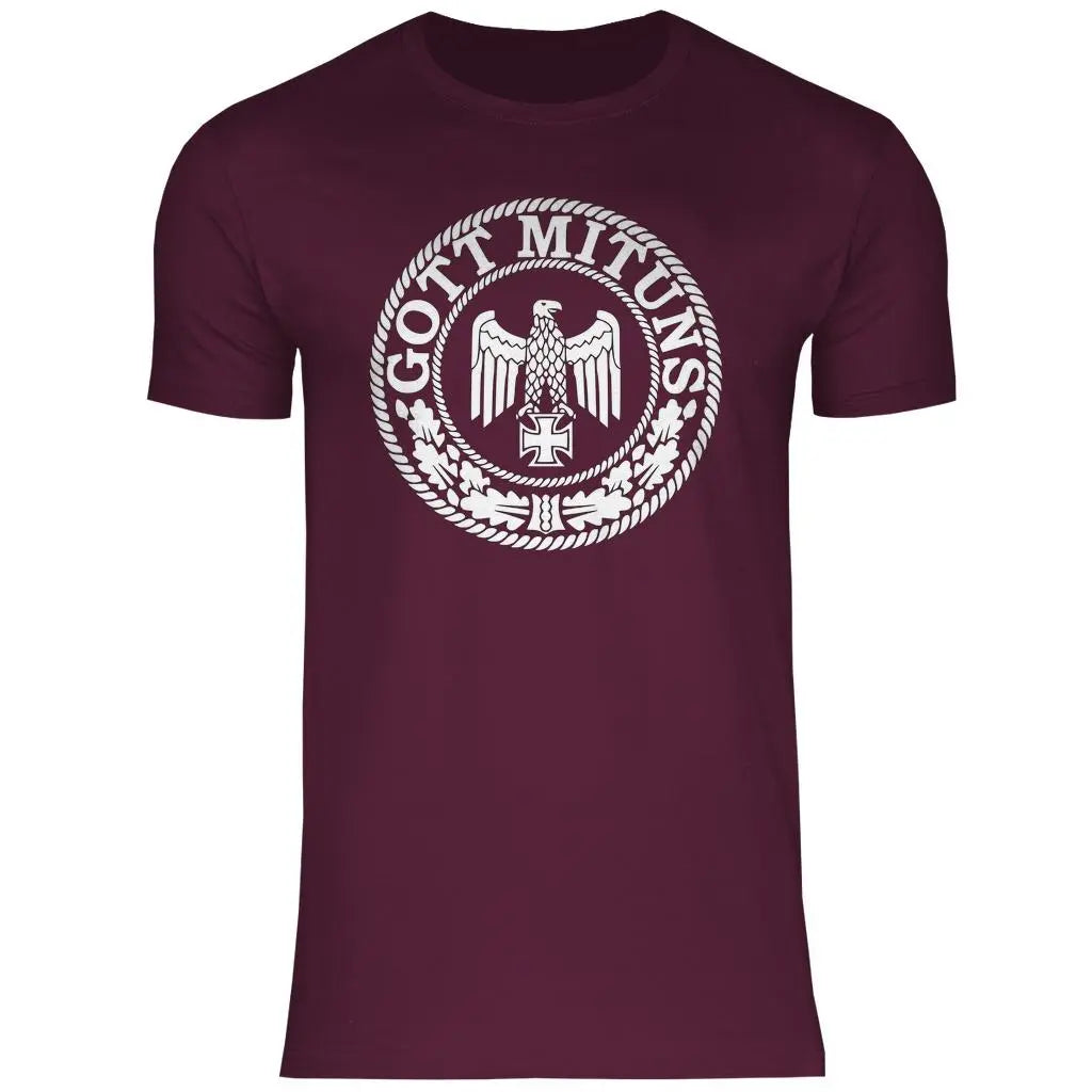 Eisernes Kreuz T-Shirt 'Gott Mit Uns' Herren PatriotenPrint