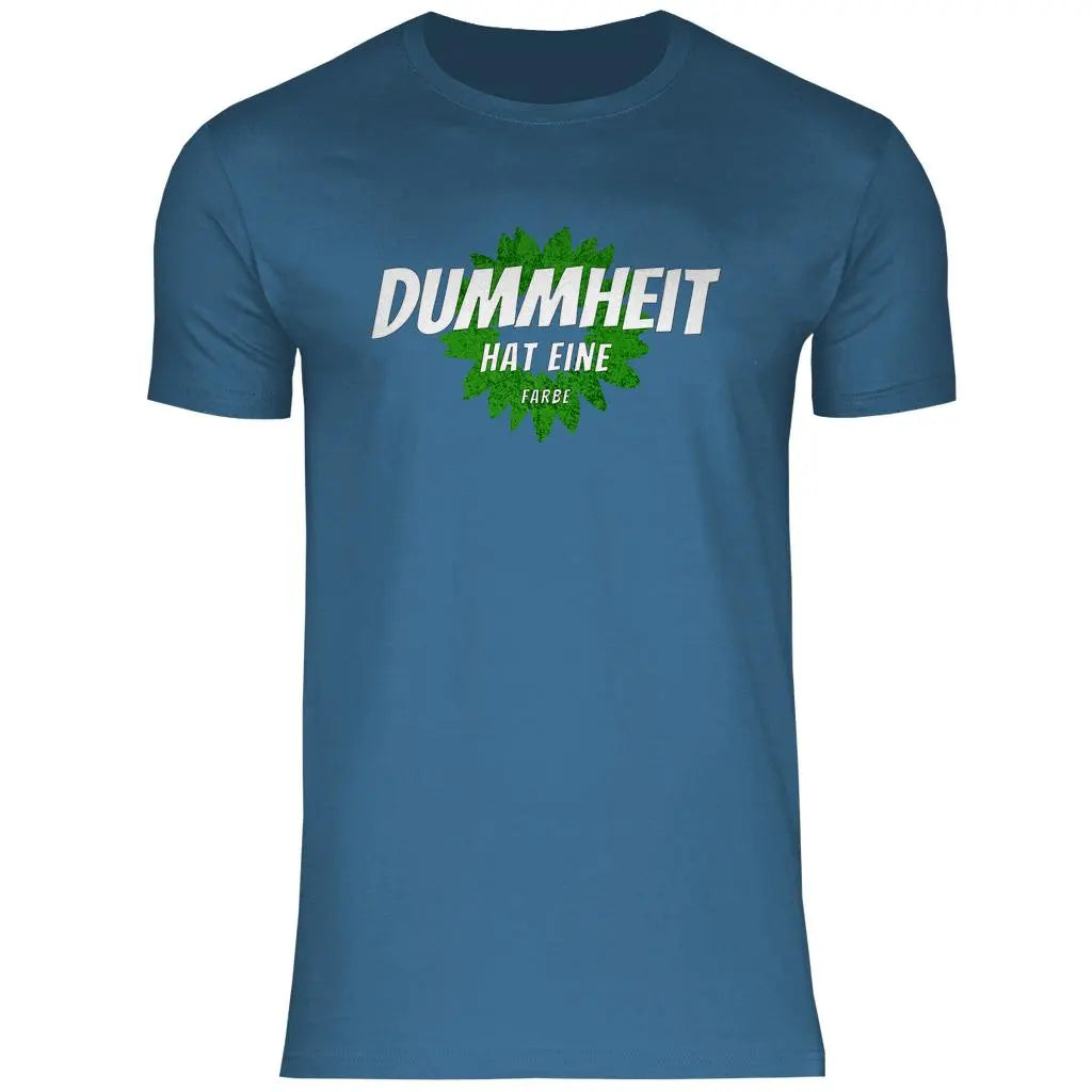 FCK Grüne T-Shirt 'Dummheit hat eine Farbe' Herren PatriotenPrint
