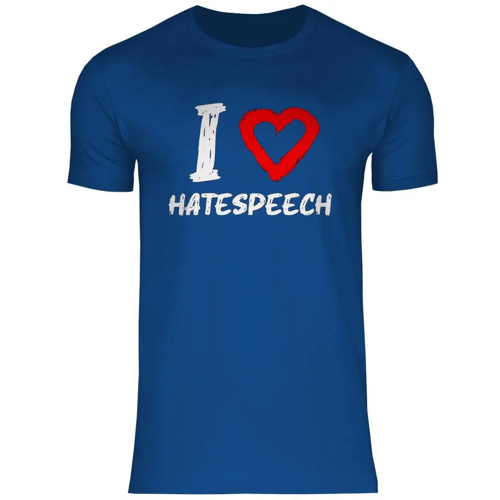 Lustiges T-Shirt 'I love Hatespeech' Herren PatriotenPrint