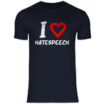Lustiges T-Shirt 'I love Hatespeech' Herren PatriotenPrint