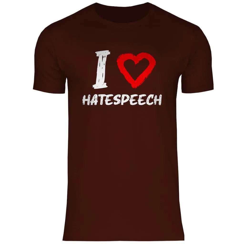 Lustiges T-Shirt 'I love Hatespeech' Herren PatriotenPrint
