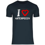 Lustiges T-Shirt 'I love Hatespeech' Herren PatriotenPrint