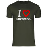 Lustiges T-Shirt 'I love Hatespeech' Herren PatriotenPrint