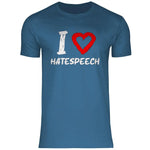 Lustiges T-Shirt 'I love Hatespeech' Herren PatriotenPrint
