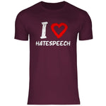Lustiges T-Shirt 'I love Hatespeech' Herren PatriotenPrint