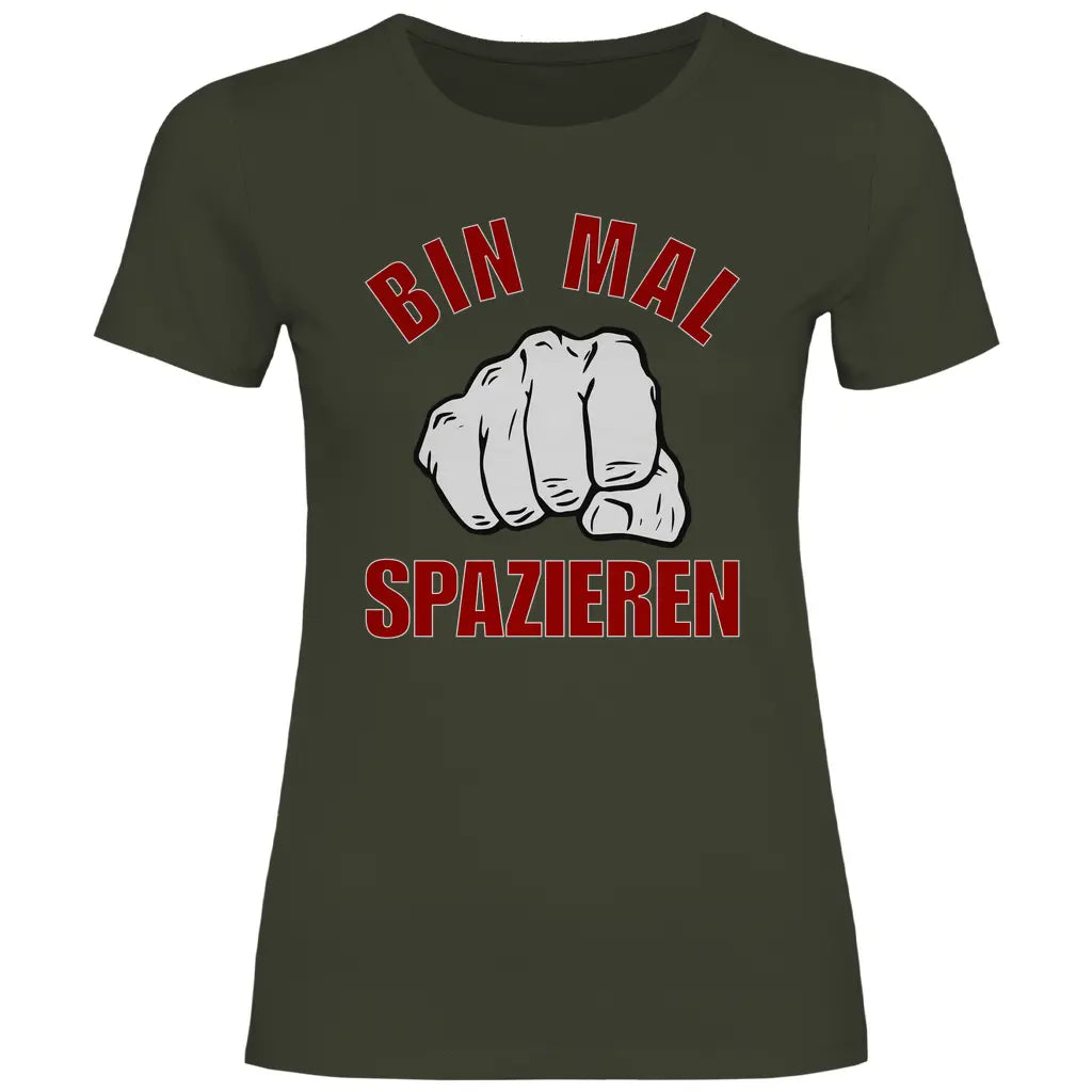 Protest T-Shirt 'Bin mal spazieren' Damen
