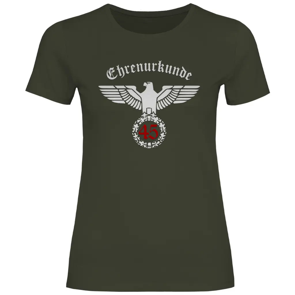 Reichsadler T-Shirt 'Ehrenurkunde 45' Damen