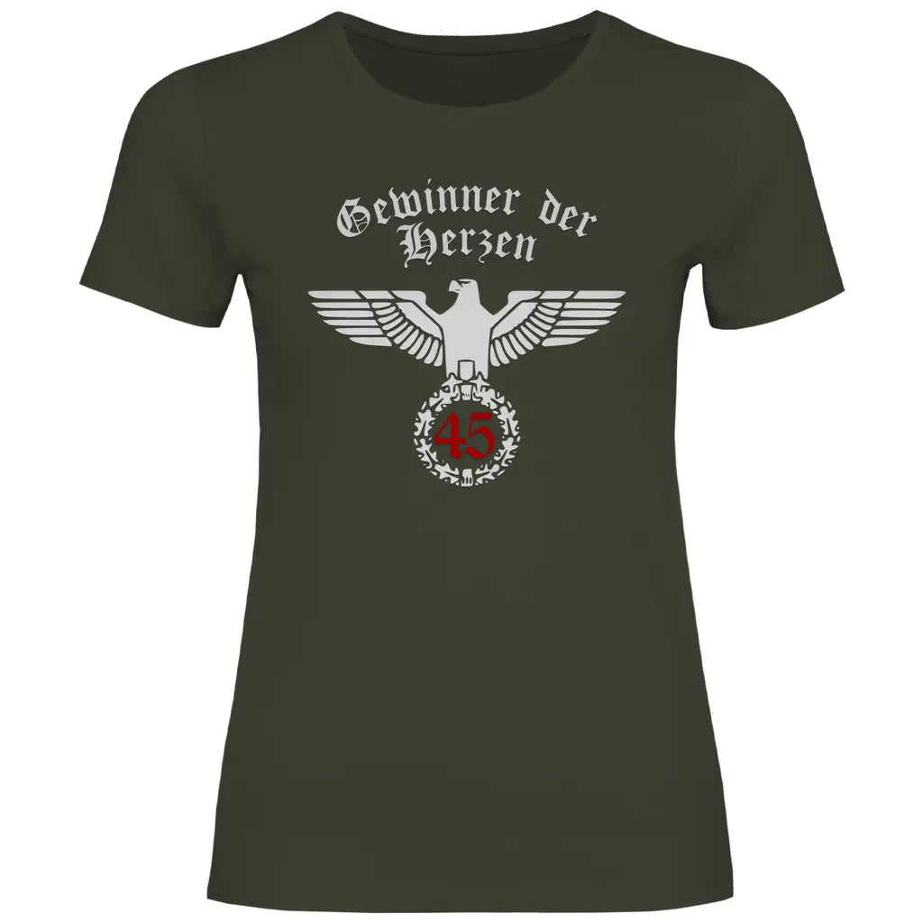 Reichsadler T-Shirt 'Gewinner der Herzen 45' Damen