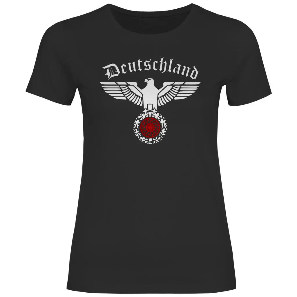 Reichsadler T-Shirt 'Schwarze Sonne' Damen PatriotenPrint