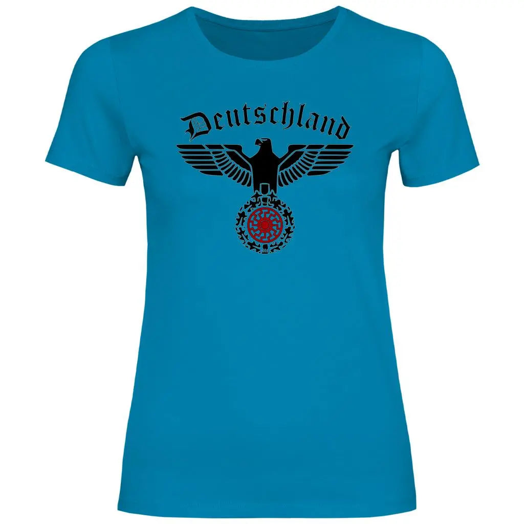 Reichsadler T-Shirt 'Schwarze Sonne' Damen PatriotenPrint
